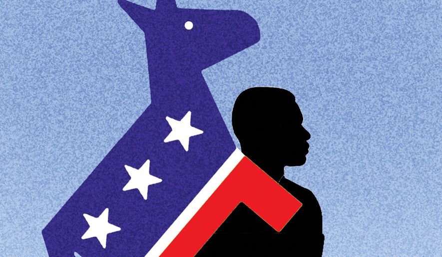 Democrats and Black Americans illustration by Alexander Hunter/The Washington Times
