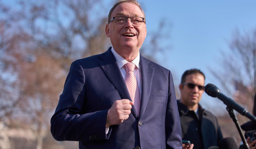 Director of the National Economic Council Kevin Hassett speaks to reporters at the White House, Wednesday, Feb. 11, 2026, in Washington. (AP Photo/Evan Vucci)