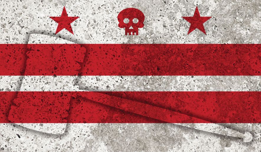 Death penalty in the District of Columbia illustration by Alexander Hunter/The Washington Times