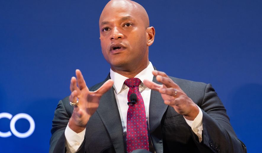 Maryland Gov. Wes Moore speaks at an event at the National Governors Association Winter Meeting, Thursday, Feb. 19, 2026, in Washington. (AP Photo/Allison Robbert)