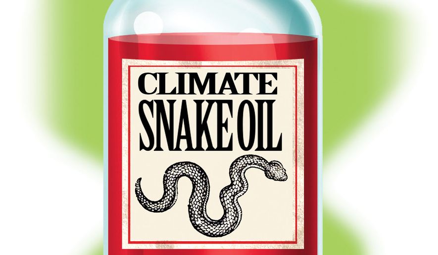 Selling climate change and the global warming crusade illustration by Alexander Hunter/The Washington Times