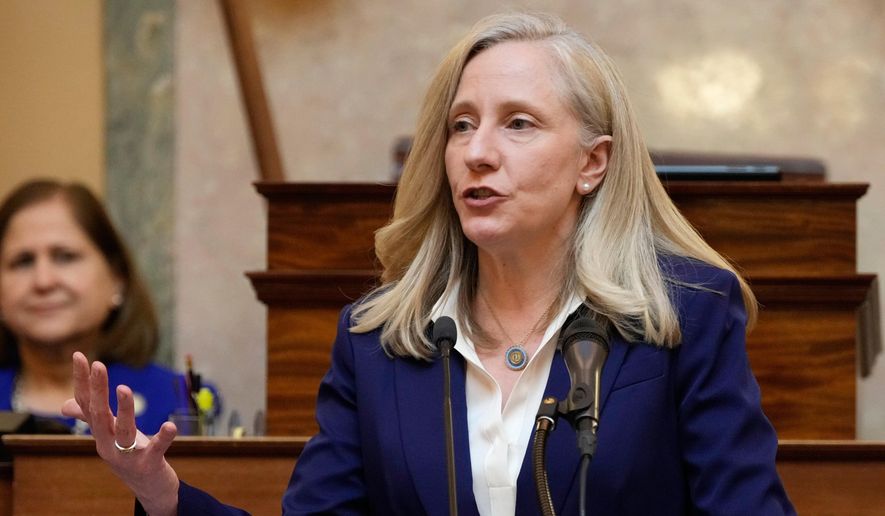 Virginia Gov. Abigail Spanberger delivers her State of the Commonwealth address before a joint session of the Virginia General Assembly at the Capitol in Richmond, Va., on Jan. 19, 2026. (AP Photo/Steve Helber) **FILE**