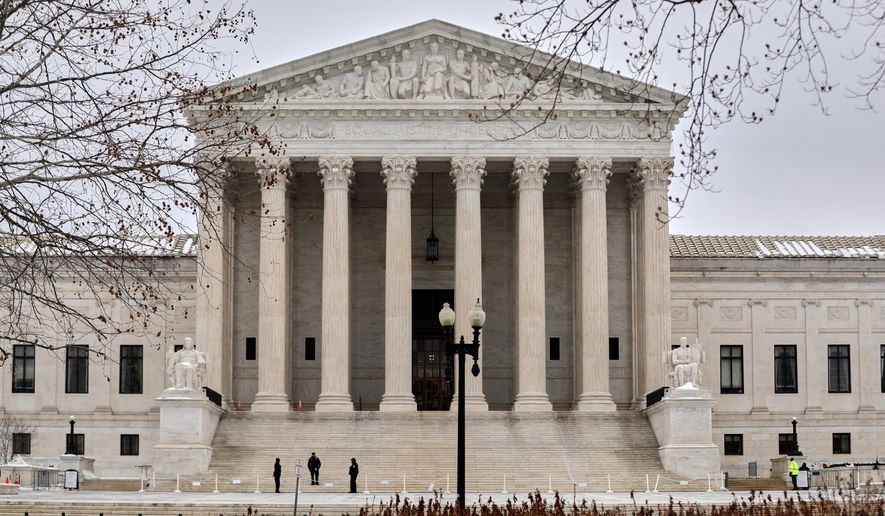 The Supreme Court is photographed, Feb. 6, 2026, in Washington. (AP Photo/Rahmat Gul, File)