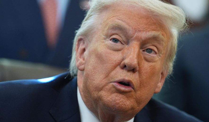 President Donald Trump speaks during an event in the Oval Office of the White House, Friday, Jan. 30, 2026, in Washington. (AP Photo/Evan Vucci)