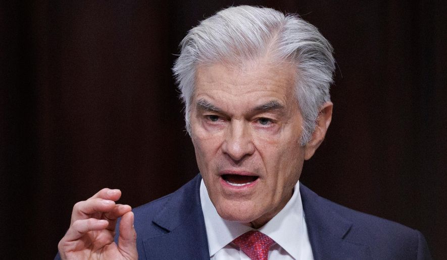 Administrator for the Centers for Medicare & Medicaid Services, Dr. Mehmet Oz, speaks during a news conference in the Old Eisenhower Executive Office Building on the White House campus on Wednesday, Feb. 25, 2026, in Washington. (AP Photo/Tom Brenner) ** FILE **
