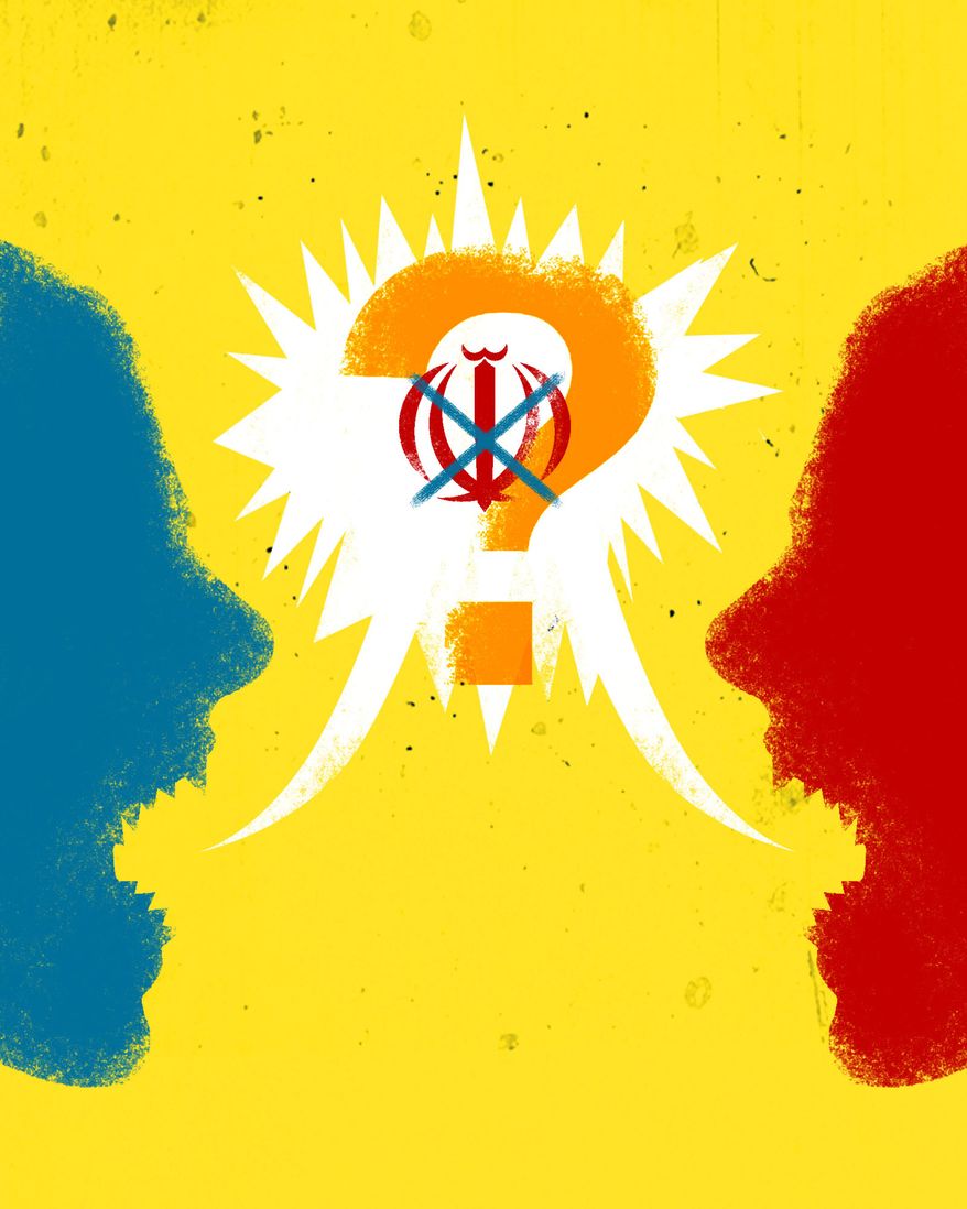 Partisan criticism over Iran attack by the United States of America illustration by Linas Garsys / The Washington Times