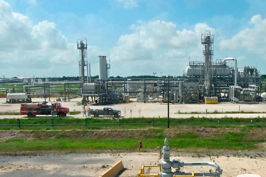 This photo provided by the U.S. Department of Energy shows a section of the Strategic Petroleum Reserve facility in West Hackberry, La. (U.S. Department of Energy via AP, File)