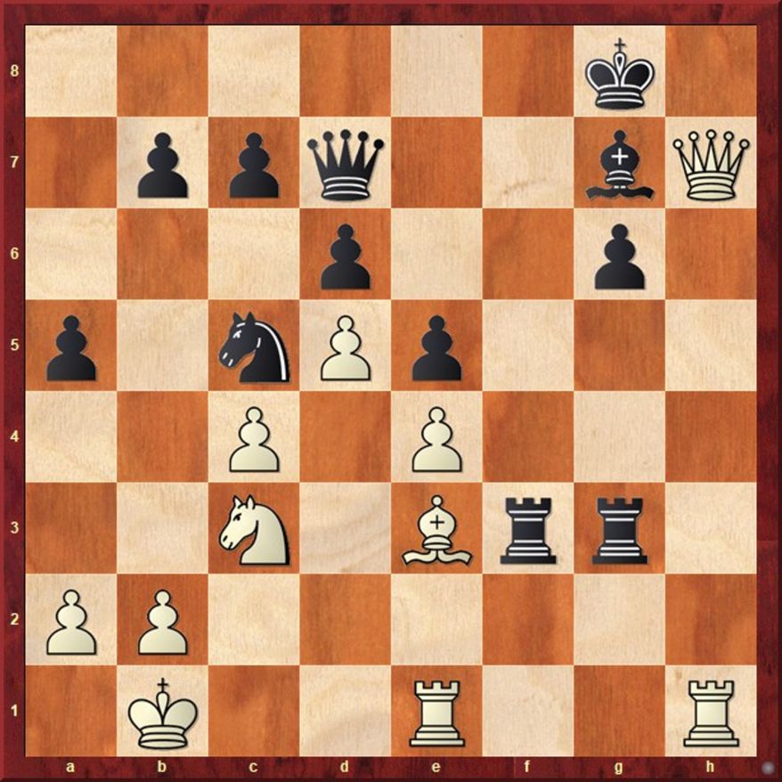 Balakrishnan-Wang after 24. Qh7+.