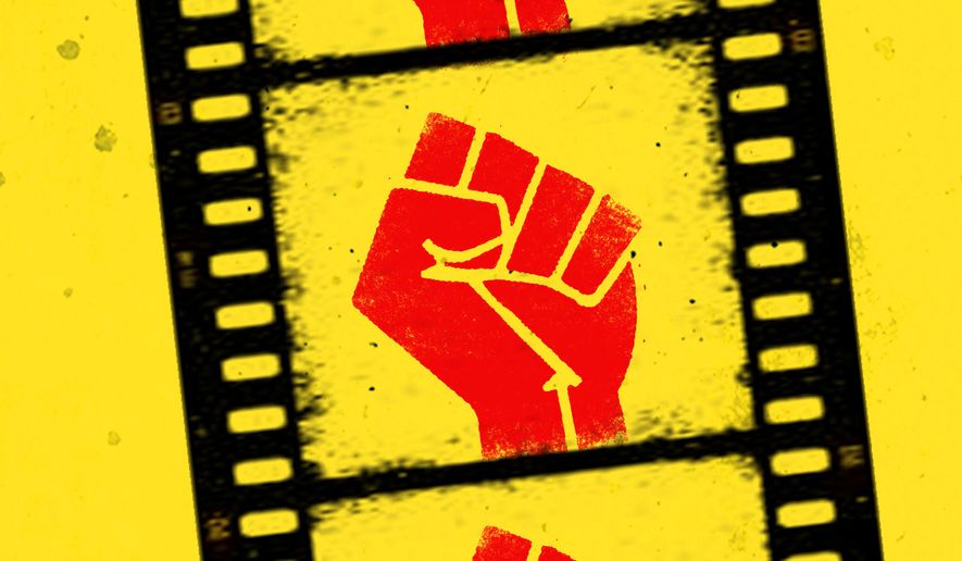 Hollywood movies illustration by Linas Garsys / The Washington Times