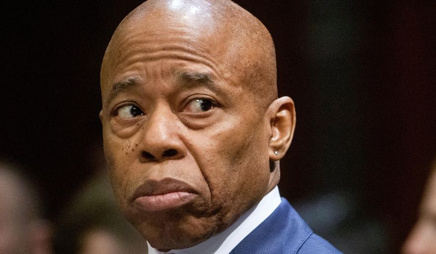 New York City Mayor Eric Adams appears before a House Committee on Oversight and Government Reform hearing with Sanctuary City Mayors on Capitol Hill, March 5, 2025, in Washington. (AP Photo/Rod Lamkey, Jr.,File)