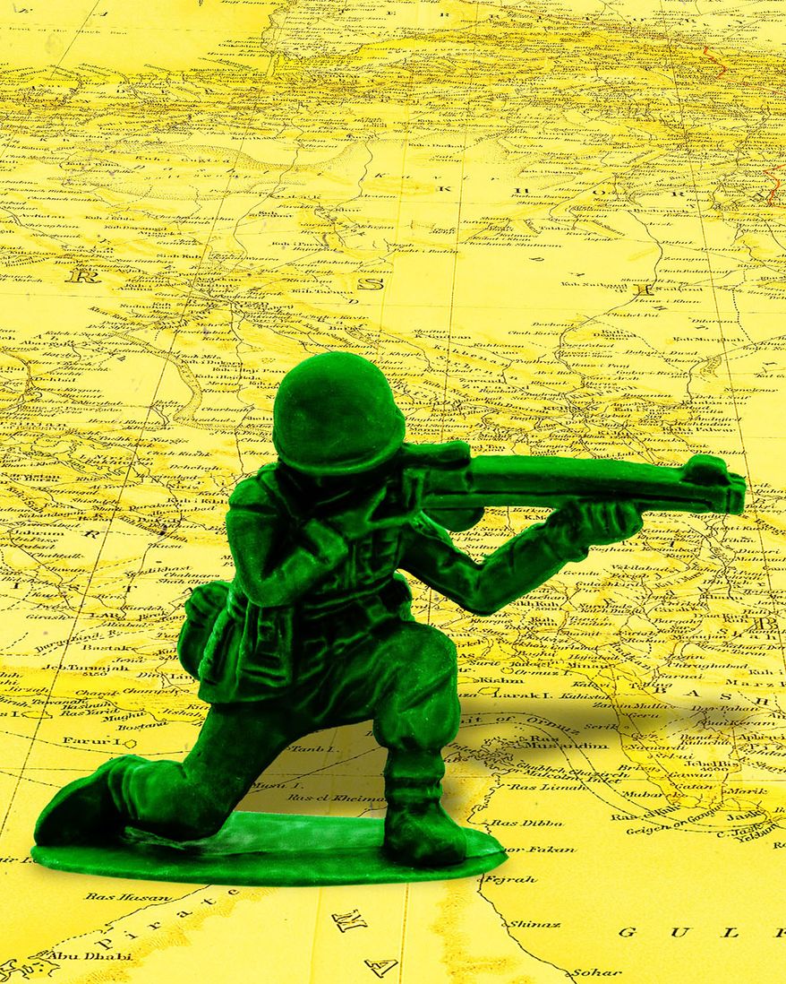 Military recruiting illustration by Linas Garsys / The Washington Times