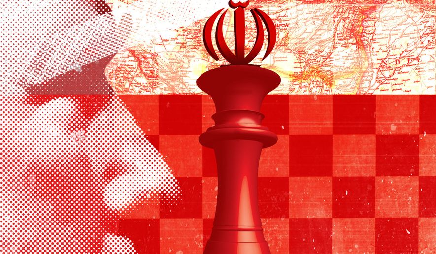 Trump and the Iran war illustration by Linas Garsys / The Washington Times