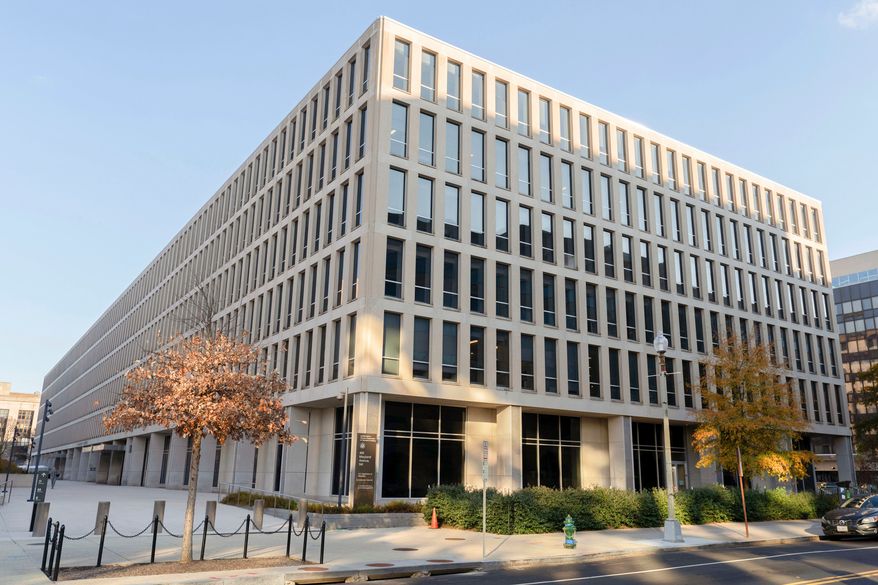 FILE - The U.S. Department of Education building is seen in Washington, Dec. 3, 2024. (AP Photo/Jose Luis Magana, File)