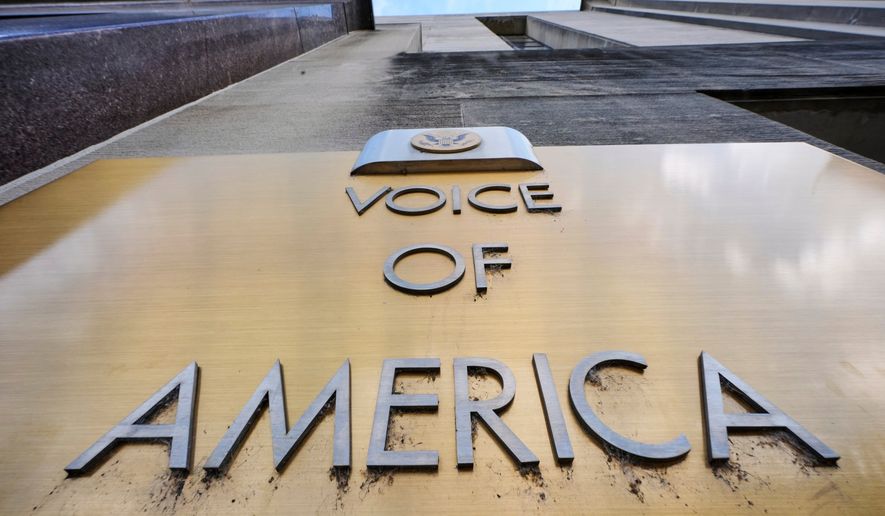 This is the Voice of America building in Washington D.C., on May 5, 2025. (AP Photo/Gene J. Puskar, File)