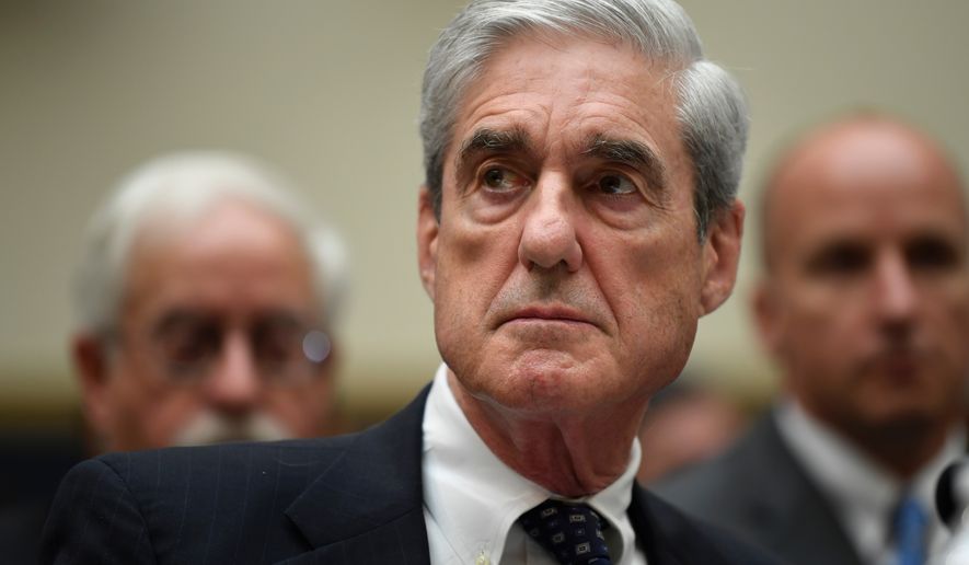 FILE - Special counsel Robert S. Mueller III testifies on Capitol Hill in Washington before the House Judiciary Committee in Washington, July 24, 2019. Mueller, a former FBI director, died on Friday, March 20, 2026. He was 81. (AP Photo/Susan Walsh, File)