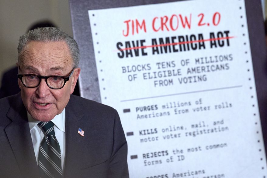 Senate Minority Leader Chuck Schumer, D-N.Y., attends a news conference on Tuesday, March 17, 2026, on Capitol Hill in Washington. (AP Photo/Jacquelyn Martin) **FILE**