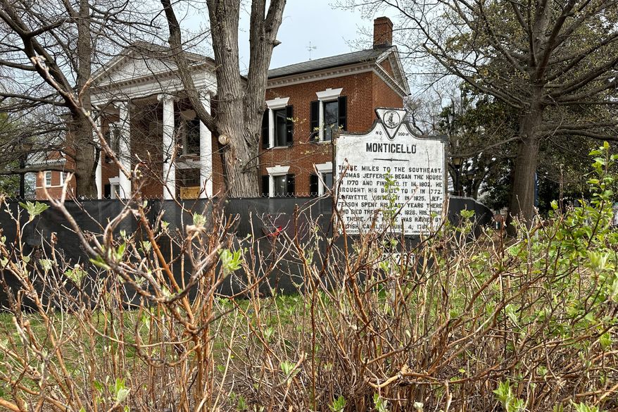 Albemarle County Courthouse Square, where Dayton Webber had a hearing, is seen on March 26, 2026, in Charlottesville, Va. (AP Photo/Olivia Diaz)