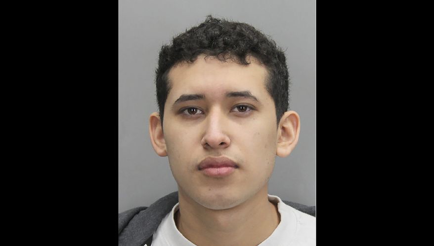 Israel Christopher Flores Ortiz, an 18-year-old junior, was charged with 13 counts of assault and battery for groping female classmates at Fairfax High School in Virginia. (Fairfax Police Department photo)