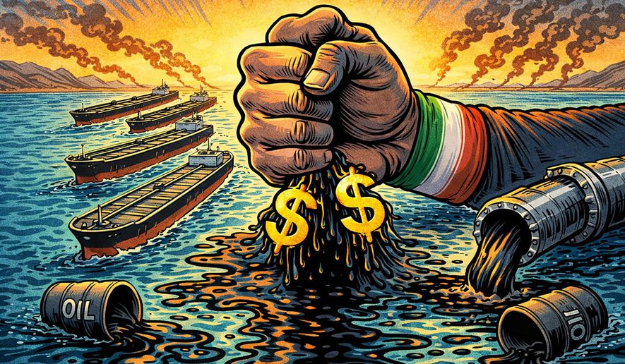 The Iran war and the global economy Illustration generated by ChatGPT for The Washington Times