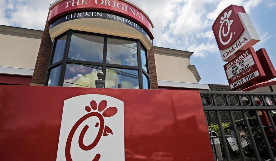 A Chick-fil-A fast food restaurant in Atlanta on July 19, 2012. (AP Photo/Mike Stewart, File)