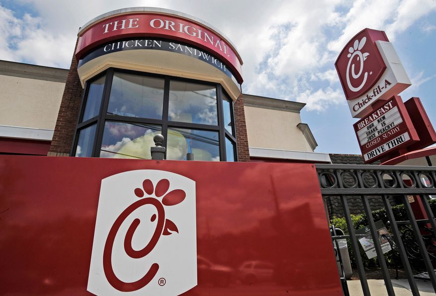 A Chick-fil-A fast food restaurant in Atlanta on July 19, 2012. (AP Photo/Mike Stewart, File)