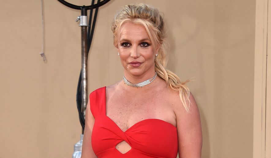 Britney Spears arrives at the Los Angeles premiere of "Once Upon a Time in Hollywood," on July 22, 2019. (Photo by Jordan Strauss/Invision/AP, File)