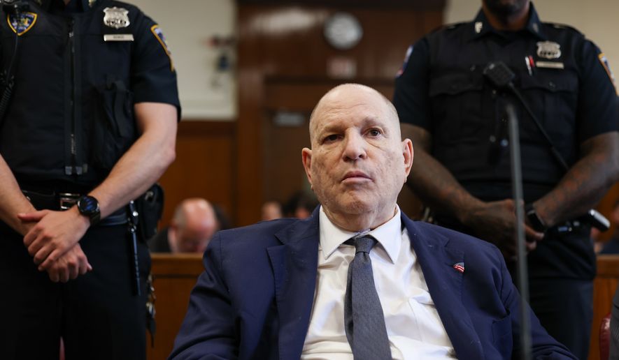 Harvey Weinstein appears in Manhattan criminal court, Tuesday, April 14, 2026, in New York. (Angela Weiss/Pool Photo via AP)