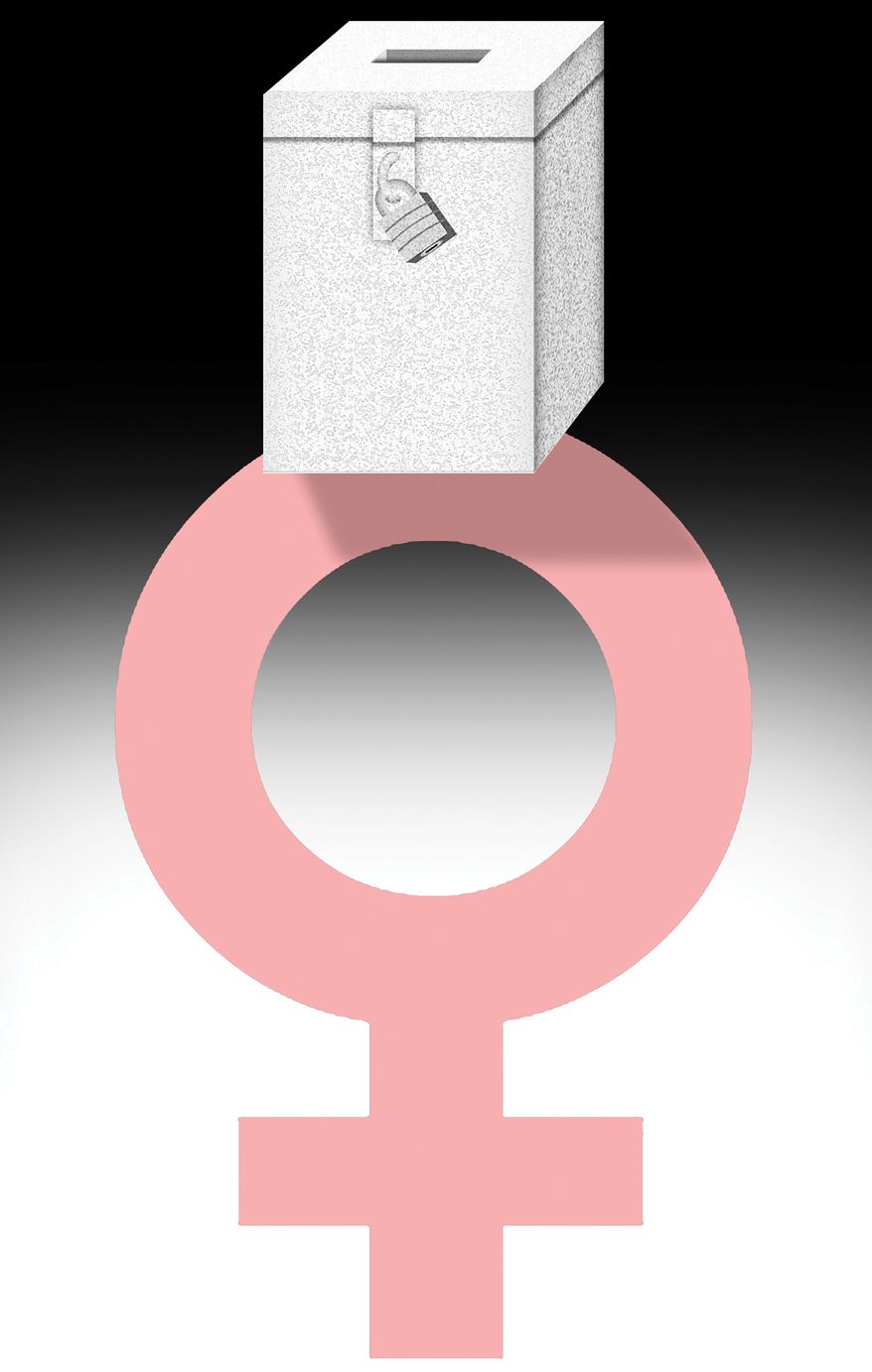 Women and the 2026 midterm elections illustration by Alexander Hunter/The Washington Times