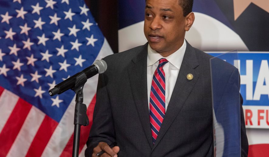 FILE - Democratic candidate for Governor of Virginia Lt. Gov. Justin Fairfax answers a question during a debate held in Bristol, Va., on Thursday, May 6, 2021. (David Crigger/Bristol Herald Courier via AP, File)