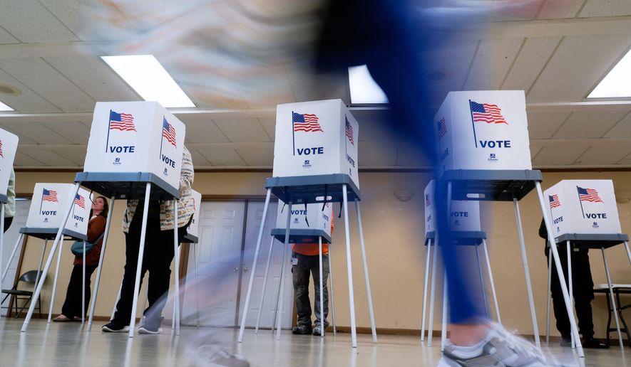 People vote in Oak Creek, Wis., on Nov. 5, 2024. (AP Photo/Morry Gash, File)
