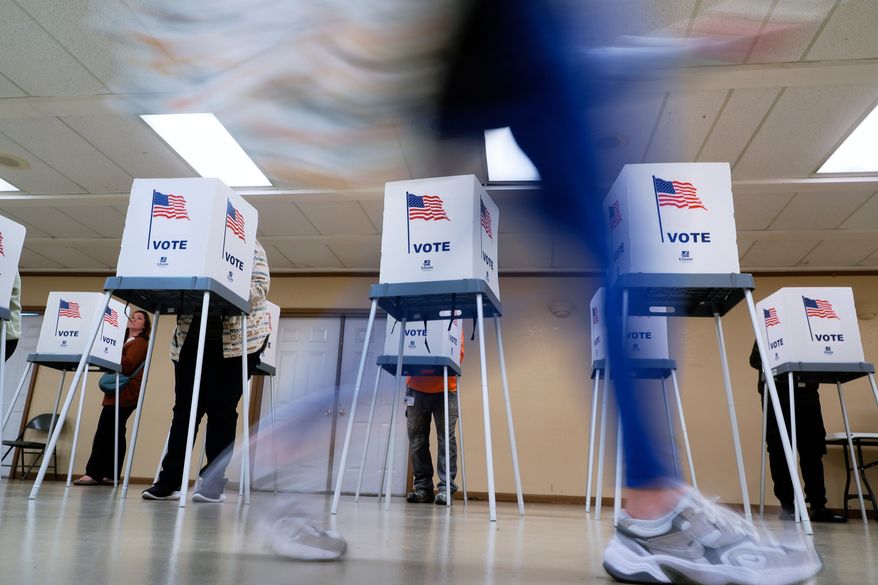 People vote in Oak Creek, Wis., on Nov. 5, 2024. (AP Photo/Morry Gash, File)