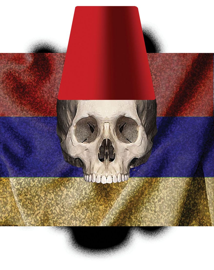 Armenian Genocide Remembrance Day illustration by Alexander Hunter/The Washington Times