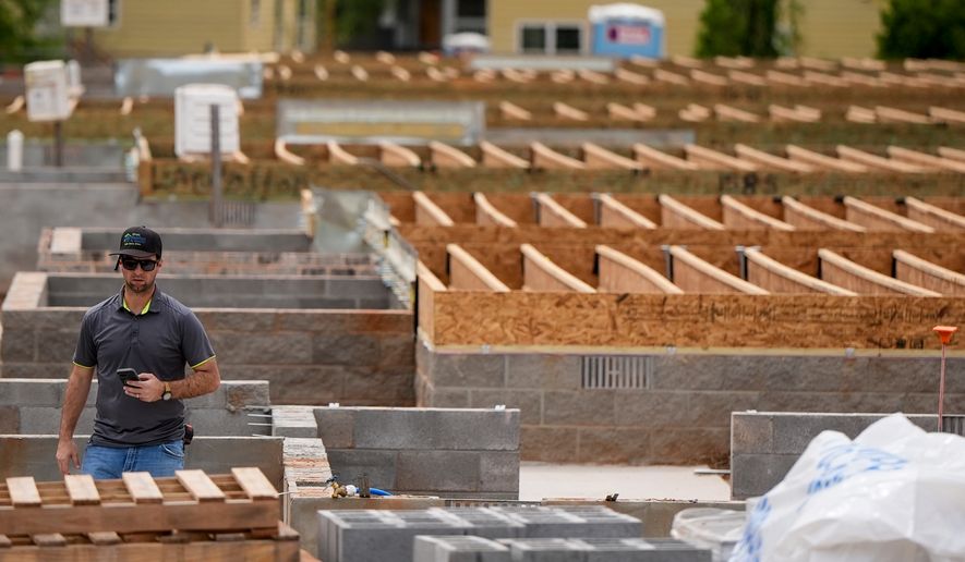 Jacob Rufenacht, construction director at Langston Park walks in the area, April 13, 2026, in Atlanta. (AP Photo/Mike Stewart)