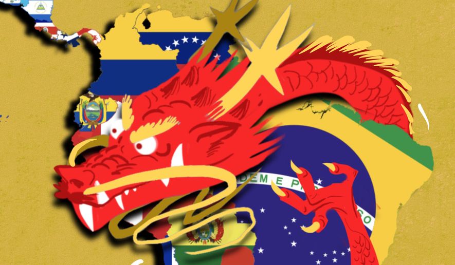 China's in Latin America illustration by Linas Garsys / The Washington Times