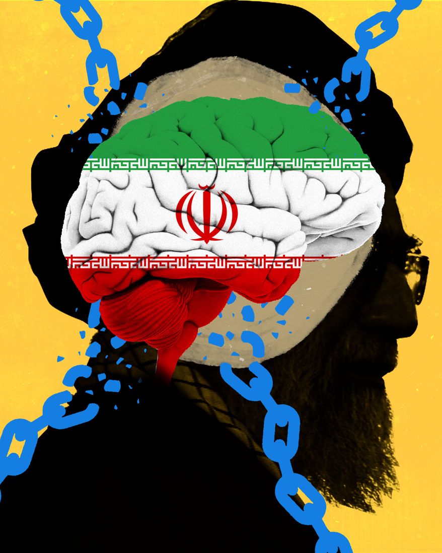 Iran regime's fanatical ideology illustration by Linas Garsys / The Washington Times