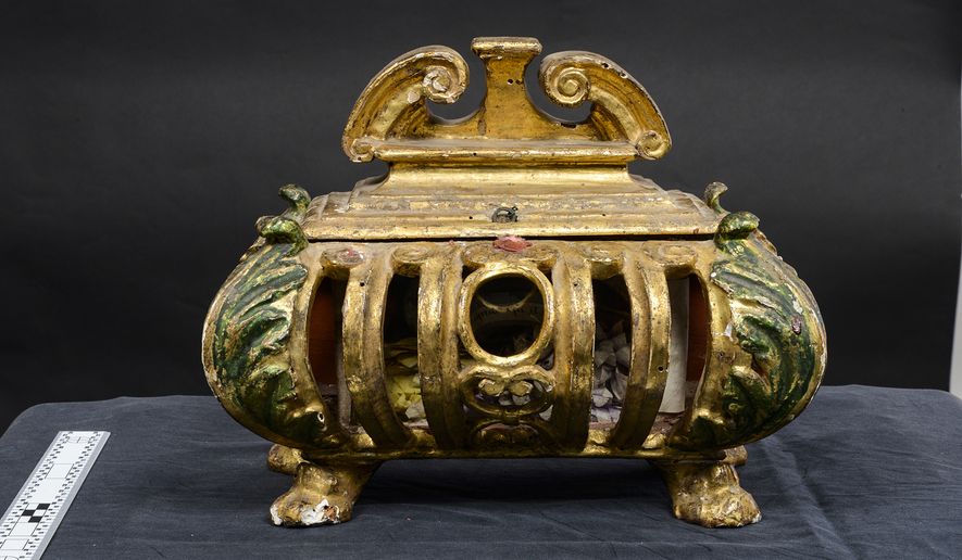 The FBI's Boston Division has recovered a 17th-century reliquary urn believed to be among 17 ecclesiastical artifacts stolen from an Italian church over a decade ago, the bureau announced, noting that a formal repatriation ceremony has been arranged in Rome. (Photo: FBI Boston)