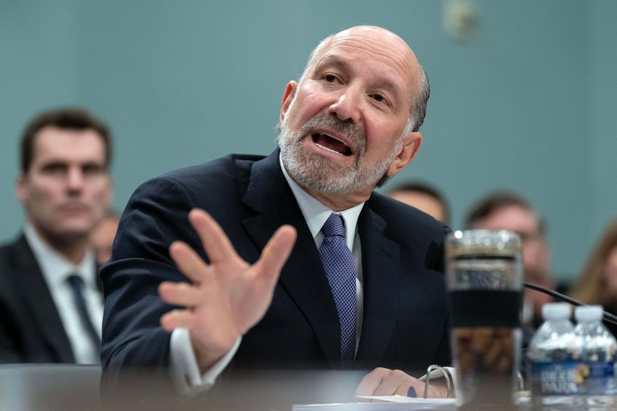 Secretary of Commerce Howard Lutnick delivers his budget estimates to the House Committee on Appropriations Subcommittee on Commerce, Justice, Science, and Related Agencies budget hearing at the Capitol in Washington, Thursday, April 23, 2026. (AP Photo/Jose Luis Magana) ** FILE **