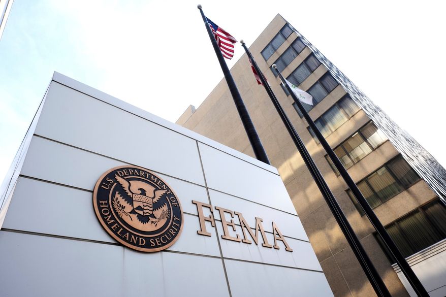 The Federal Emergency Management Agency headquarters is photographed in Washington on May 5, 2025. (AP Photo/Gene J. Puskar) **FILE**