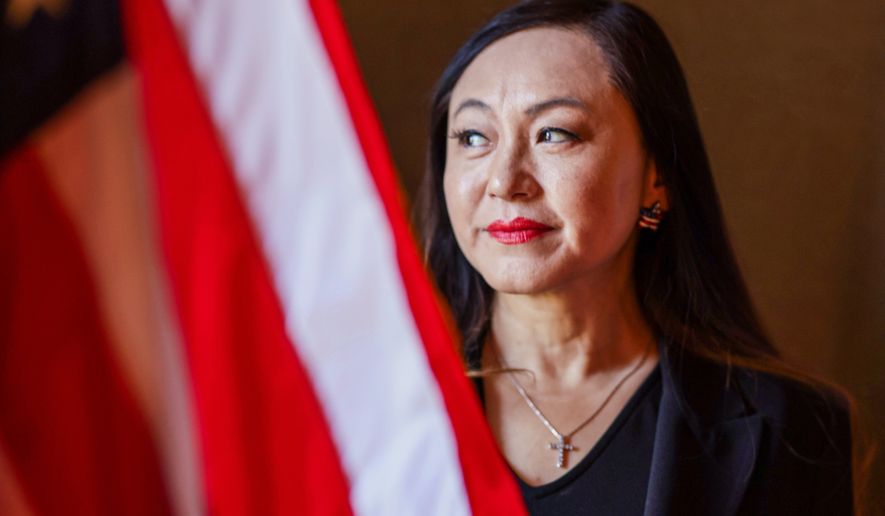 Arcadia council member Eileen Wang is seen at Arcadia City Hall, Nov. 20, 2024, in Arcadia, Calif. (Robert Gauthier/Los Angeles Times via AP)