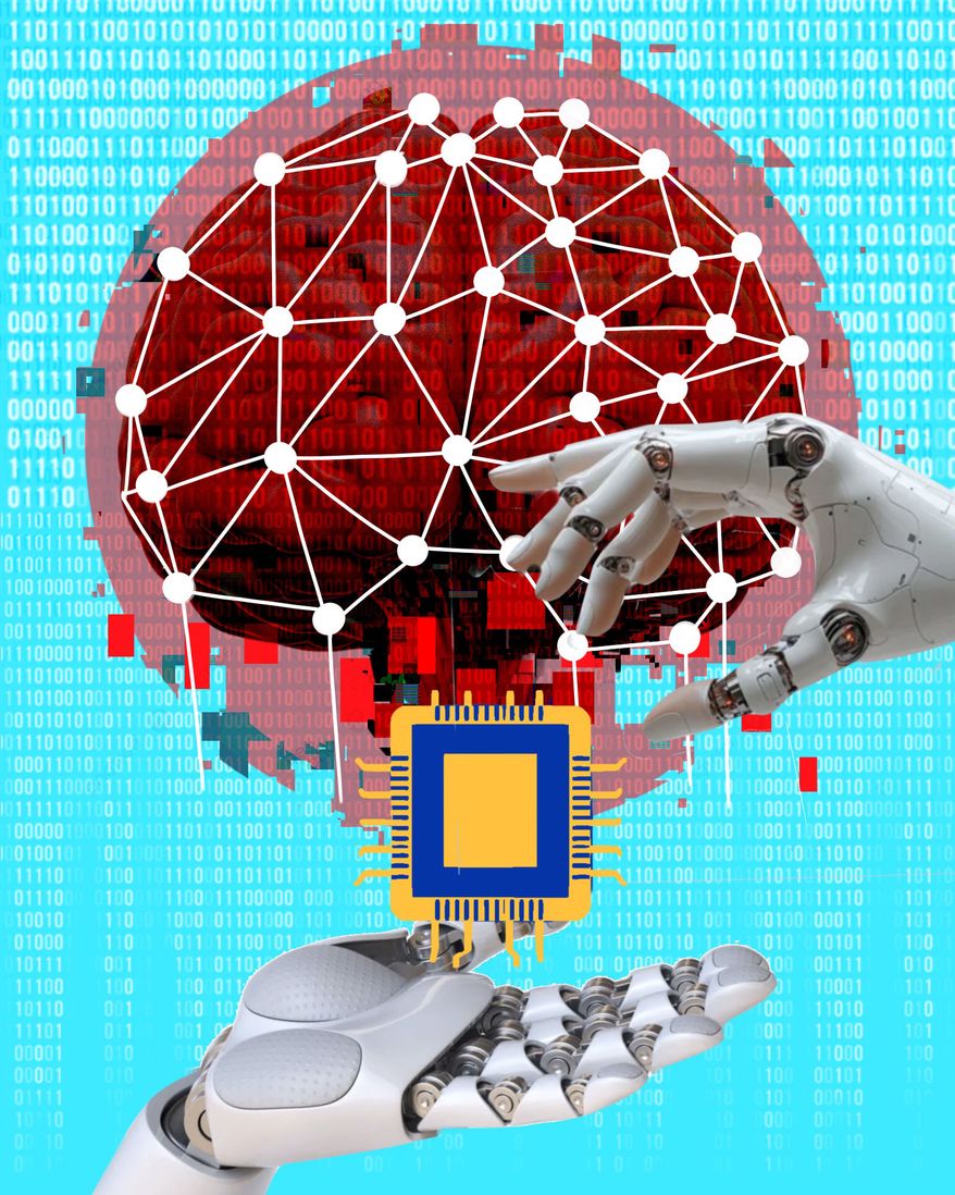 Artificial intelligece (AI), memory chip shortage and RAM costs illustration by Linas Garsys / The Washington Times