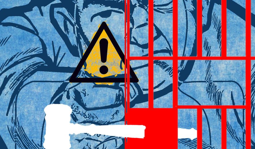 Courts weaponizing and not reforming the bail system illustration by Linas Garsys / The Washington Times