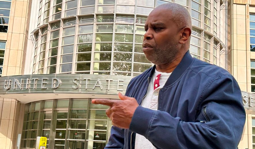 Former New York City Judge Edward Harold King leaves Brooklyn federal court, Wednesday, May 13, 2026, in New York, after making an initial appearance on a charge of wire fraud conspiracy in connection with an alleged real estate investment scam. (AP Photo/Michael R. Sisak)