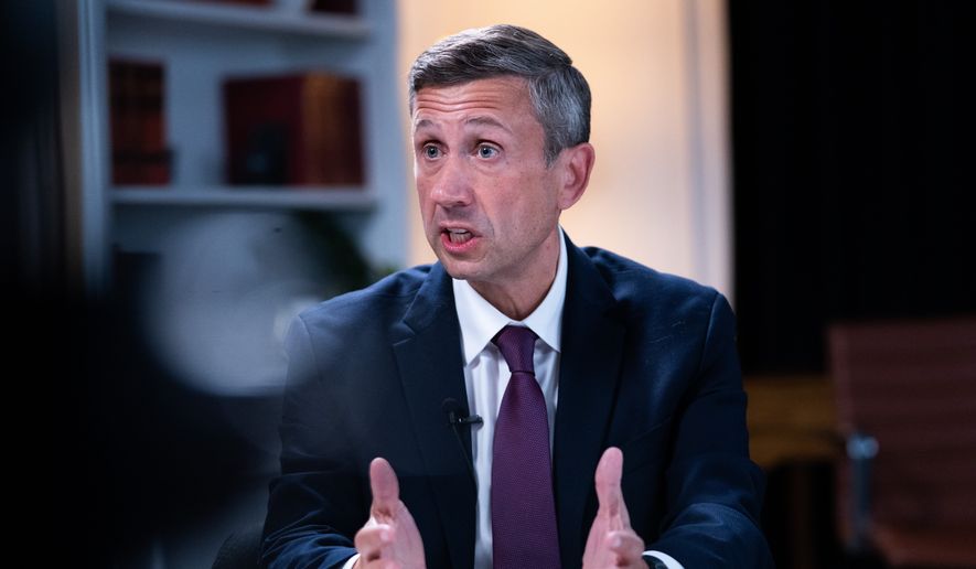 Democratic National Committee Chair Ken Martin speaks during an interview with The Associated Press at DNC headquarters in Washington on Jan. 12, 2026. (AP Photo/Allison Robbert) **FILE**