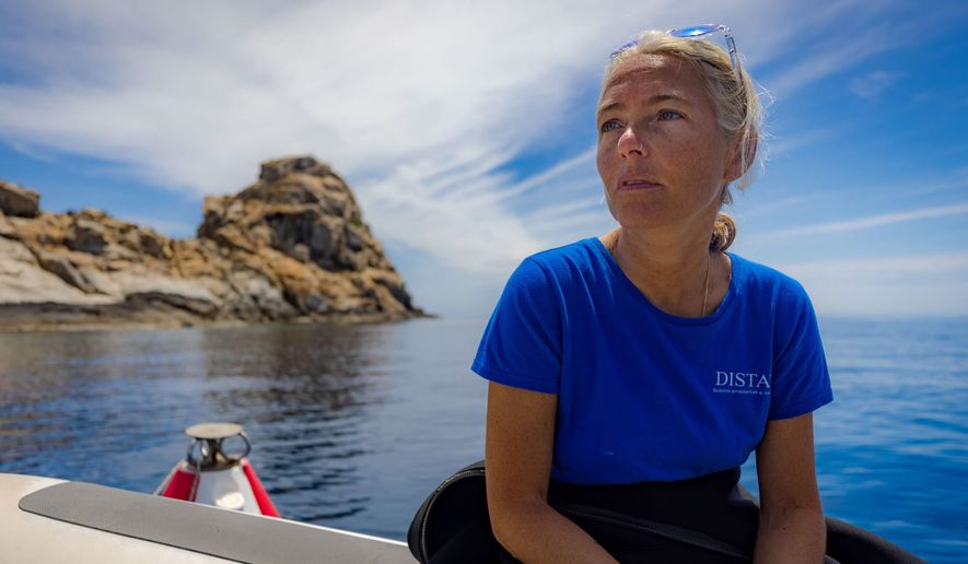 This undated handout picture released by Greenpeace Italia on Friday, May 15, 2026, shows Monica Montefalcone, one of the five Italian scuba divers who died near Alimathaa in the Maldives archipelago while exploring an underwater cave. (Greenpeace via AP, Ho)