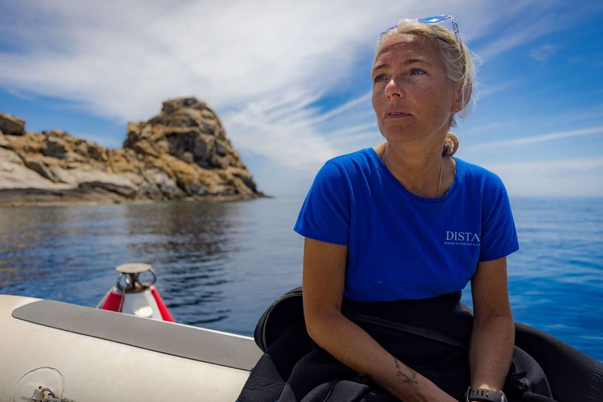 This undated handout picture released by Greenpeace Italia on Friday, May 15, 2026, shows Monica Montefalcone, one of the five Italian scuba divers who died near Alimathaa in the Maldives archipelago while exploring an underwater cave. (Greenpeace via AP, Ho)