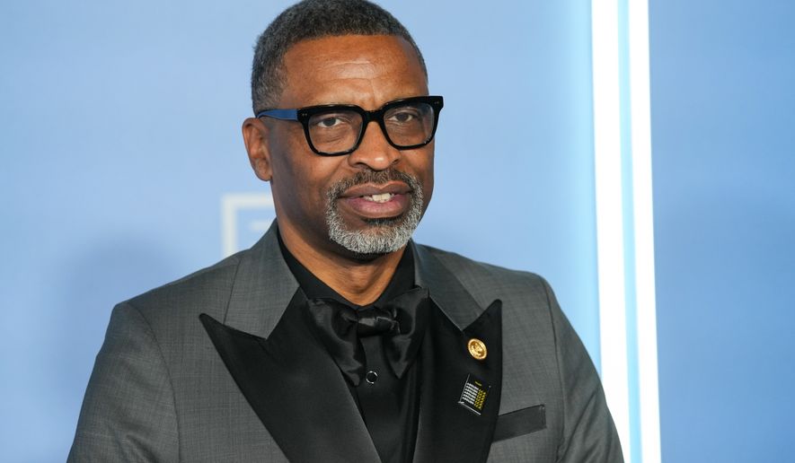 FILE - NAACP President Derrick Johnson arrives at the 57th NAACP Image Awards, Feb. 28, 2026, in Pasadena, Calif. (AP Photo/Chris Pizzello, File)