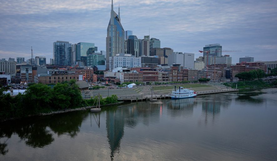 The Nashville, Tenn., skyline is seen Monday, May 18, 2026. (AP Photo/George Walker IV, File)