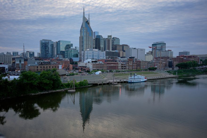 The Nashville, Tenn., skyline is seen Monday, May 18, 2026. (AP Photo/George Walker IV, File)