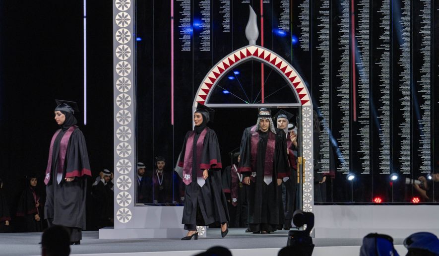 More than 1,100 graduates crossed the Education City stage earlier this month at Qatar Foundation's Convocation 2026 on May 6, 2026, in Qatar. (Image courtesy of the Qatar Foundation)
