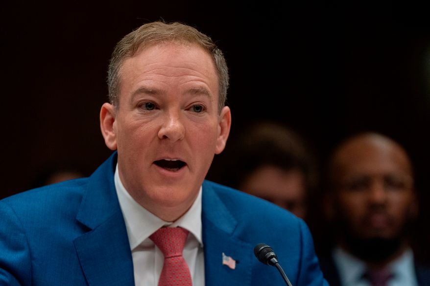 Environmental Protection Agency administrator Lee Zeldin, testifies to the Senate Appropriations subcommittee on Interior, Environment and related agencies on the budget request for the EPA, on Capitol Hill, Wednesday, May 13, 2026, in Washington. (AP Photo/Manuel Balce Ceneta)